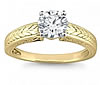 Solitaire Yellow Gold Tapered Engagement Setting